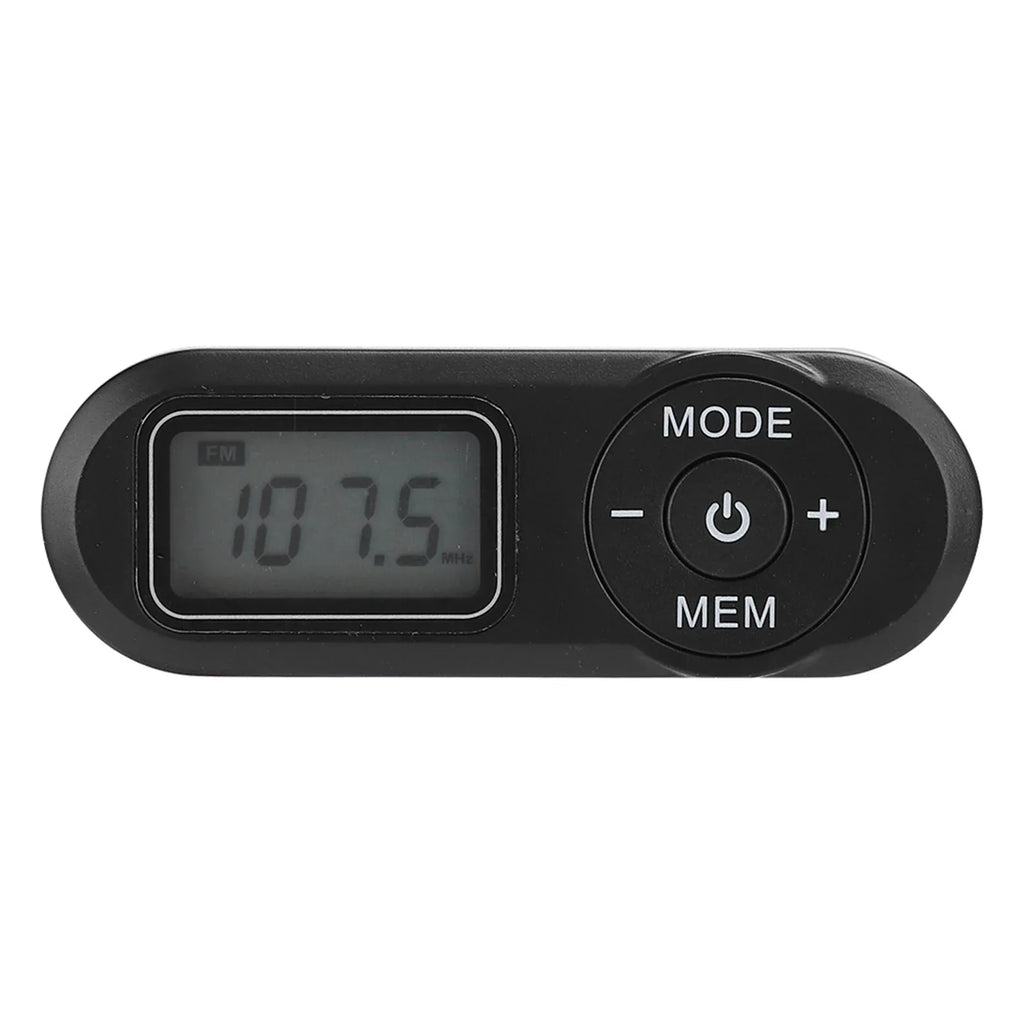 DSP Mini Portable 1.1inch LCD Digital FM Radio Music Player Black with Earphone