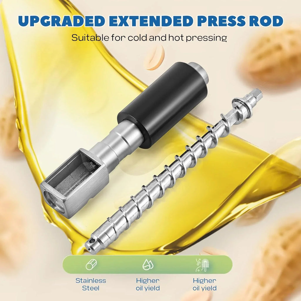 New Stainless Steel Oil Press Machine Commercial Home Oil Extractor Expeller Presser Press Press Hydraulic Sunflower Oil Press
