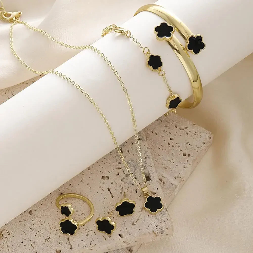Plum Blossom Plant Five Leaf Flower Five Piece Set