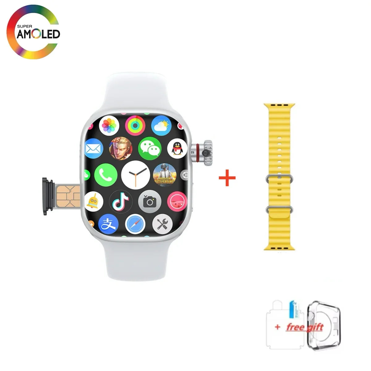 CD99 Smart Watch 8GB RAM AMOLED Wifi ROM GPS 128GB Position APP Download Bluetooth Men Women Cellular Card Version Smartwatch