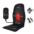 Car Electric Massage Chair Pad Heating Vibrating Back Massager Chair Cushion With Remote Controls Home Office Lumbar Pain Relief