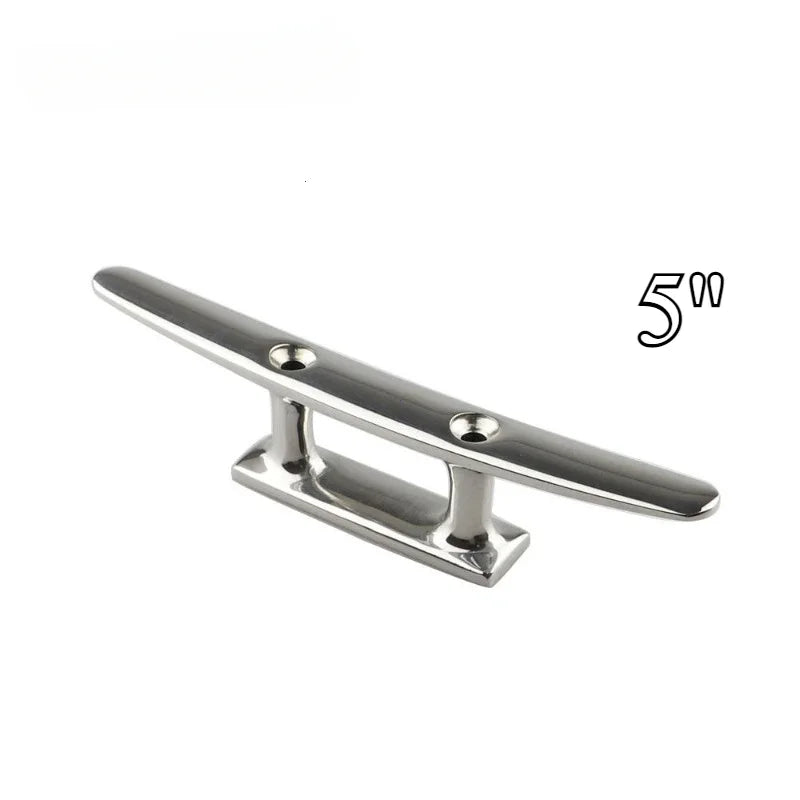 1Pc 4" 5" 6" 8" Combo Mooring Cleat 2 Hole 316 Stainless Steel Polished Boat Cleats for Marine Boat Deck Rope Tie Yacht