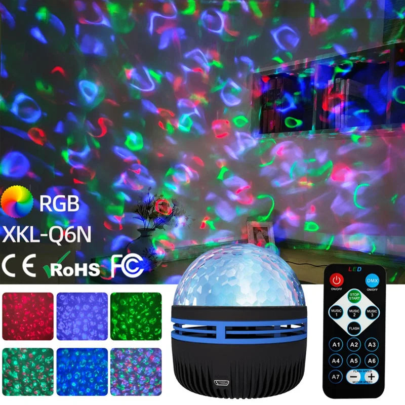 1/3PCS LED Starry Night Light Remote Control Rotating Star moon Projection Lamp USB Plug-in Magic Ball Stage Atmosphere Decor