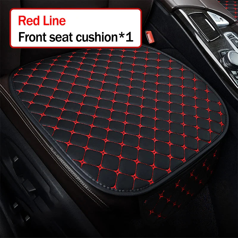 Kcimo Pu Leather Car Seat Cover Seat Back Soft Cushion Universal Front and Rear Car Seat Cushion Chair Carpet Pad Four Seasons