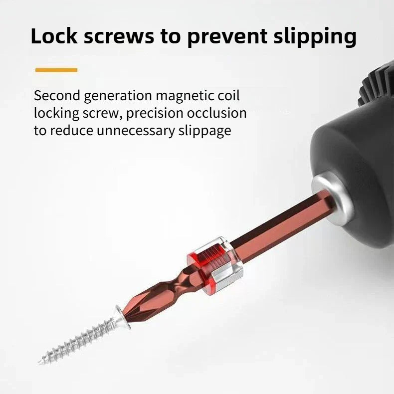 6.35 Multi Purpose Screwdriver Handle 6.35 10 Piece Set S2 Universal Cross Shaped Quick Magnetic Suction Portable