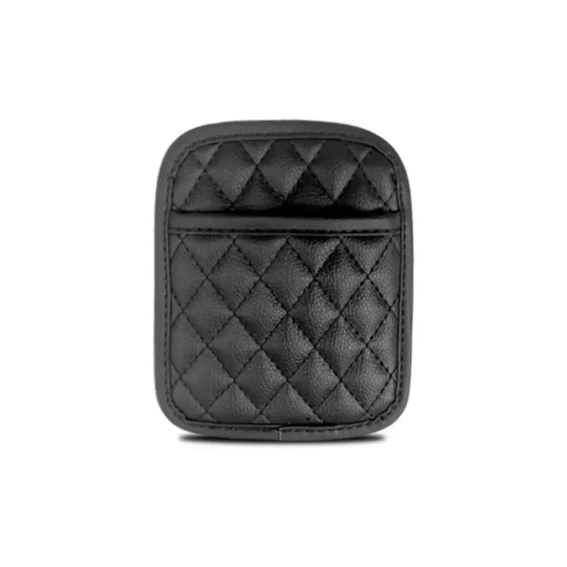1Pc Car Adhesive Organizers Pocket Bags PU Leather Car Storage Box Collecting Bag For Cards Phone Key Car Interior Universal