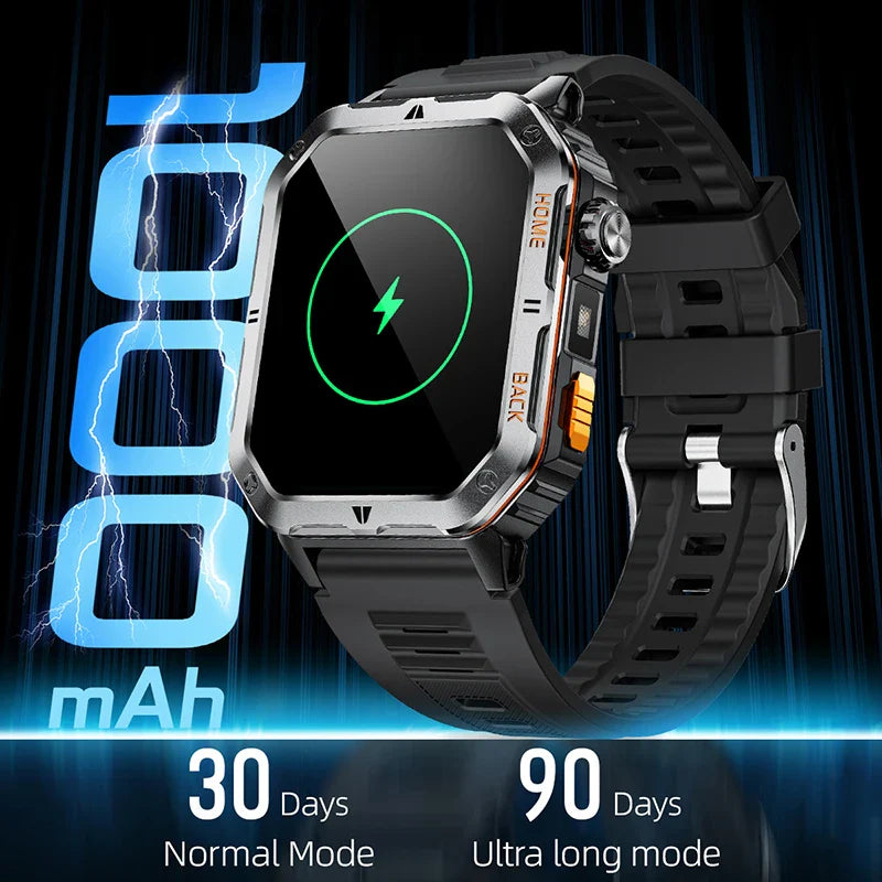 1000mAh Battery Voice Assistant GPS Sports swim 3ATM BT Call Health monitor Smartwatch For Android IOS 2026 New SmartWatch Men