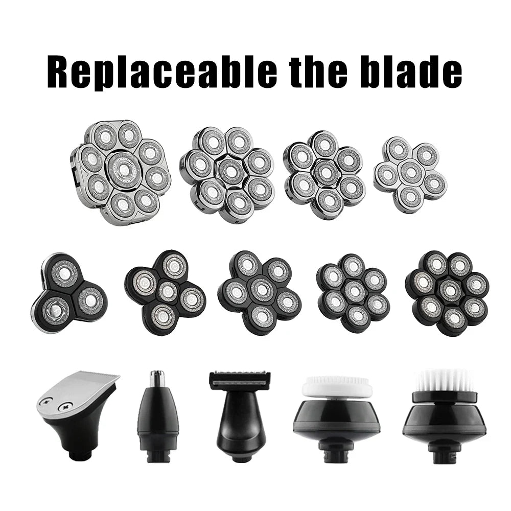 Replaceable Electric Shaver Head And Nose Trimmer Hair Clipper Head Spare 3D 4D 5D 6D 7D 8D 9D Floating Cutter Razor Beard Head