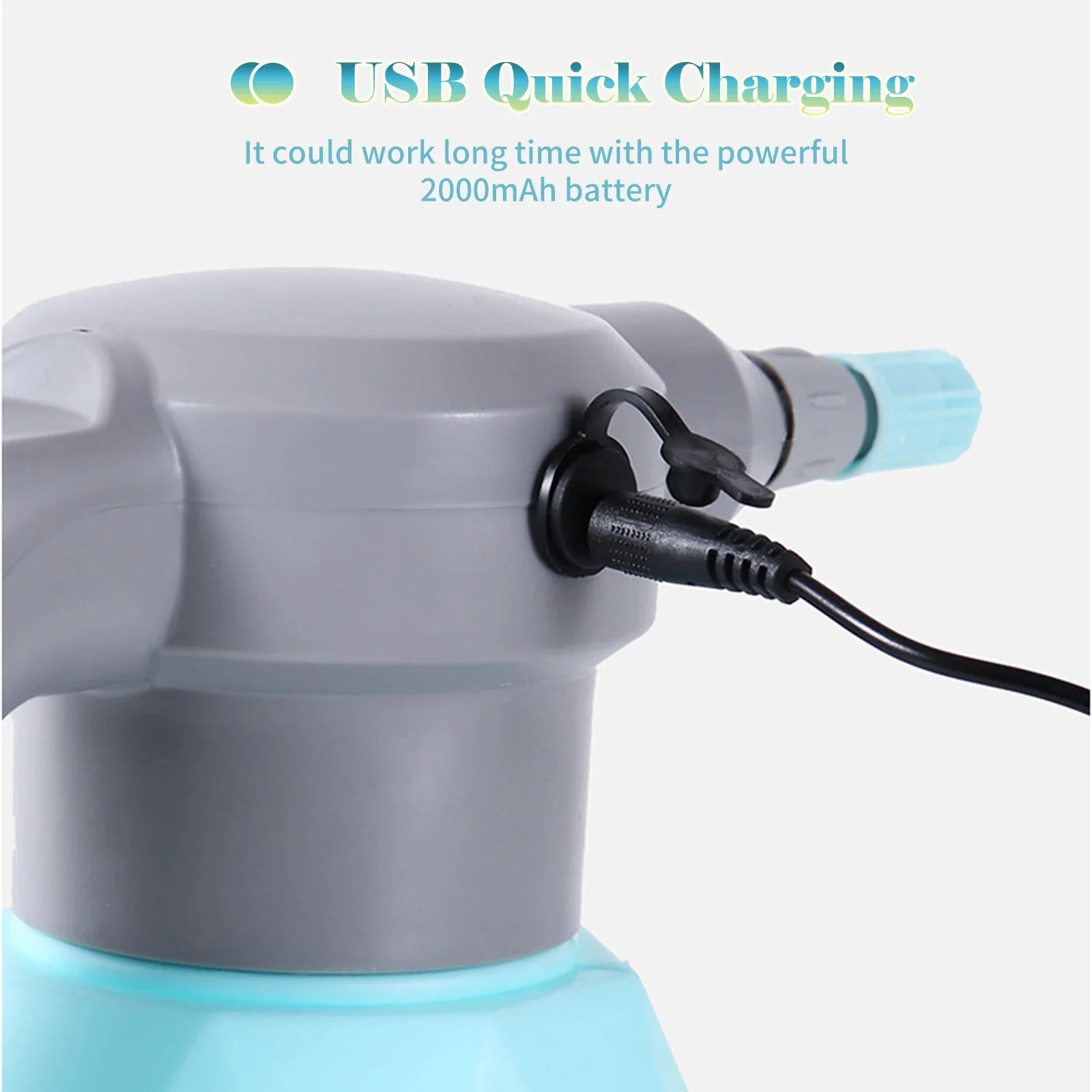 2L USB Handheld Automatic Garden Sprayer Electric Plant Mister Spray Bottle Watering Can Spritzer Adjustable Spout Plant Tools