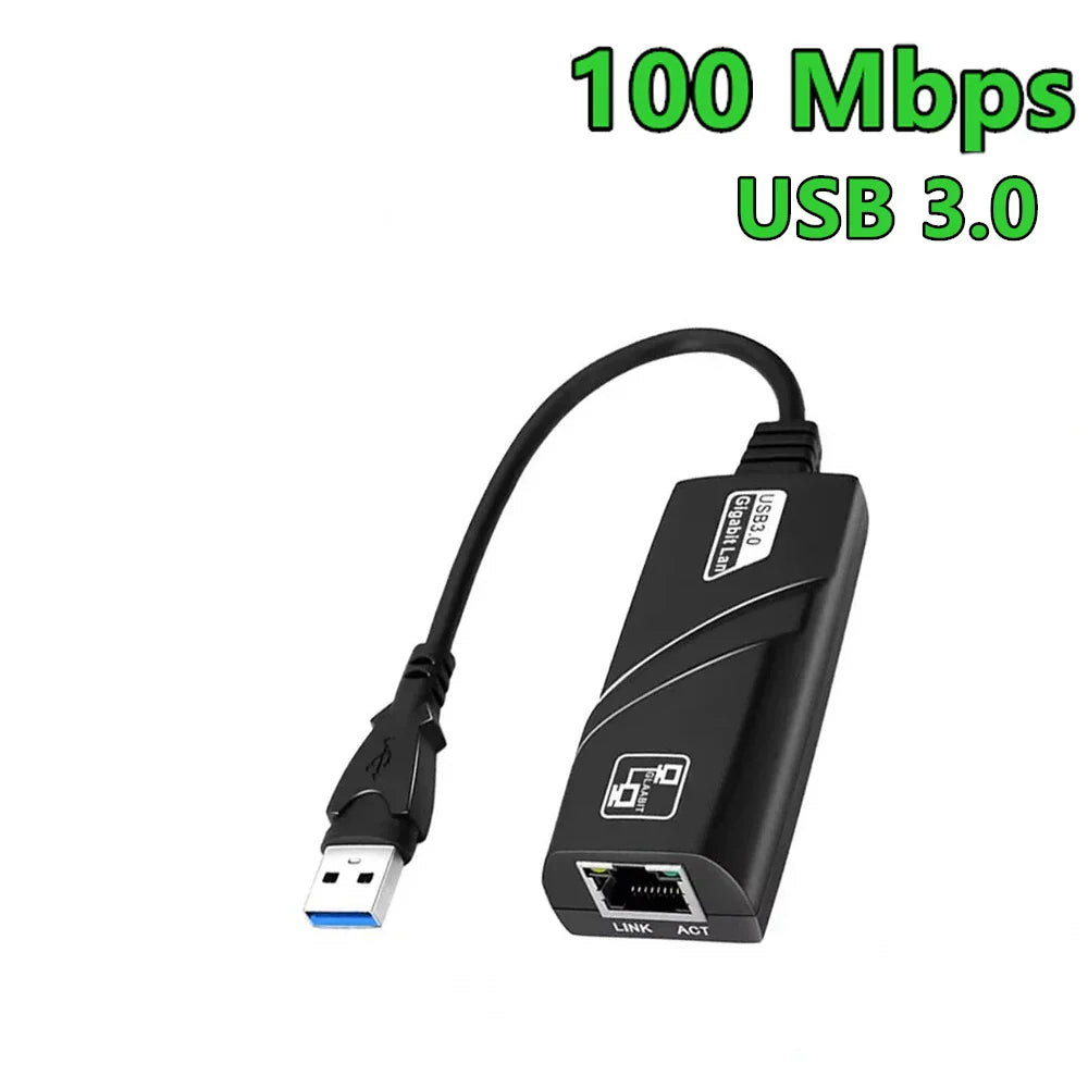 10/100/1000Mbps USB3.0 Wired Network Card USB To Rj45 Lan Ethernet Adapter Converter for PC Laptop MacBook Accessories