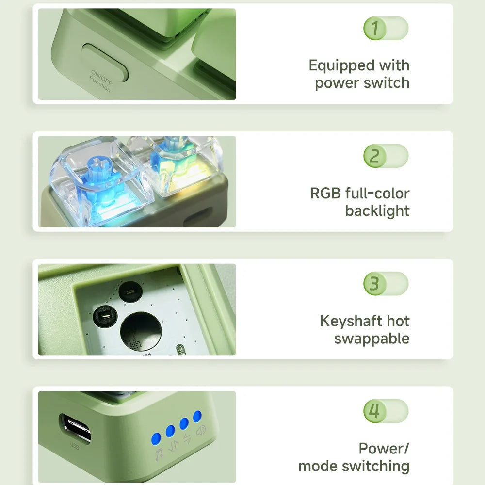 New Keypad Dual Button E-book Page Turner For Tablet Mobile Phone Blue Tooth Remote Control Swipe Short Videos For Android/IOS