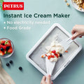 Petrus Ice Cream Maker, Ice Cream Roller Plate for Kids Family, Food Grade Stainless Steel, Frozen Yogurt Sorbet PET035(220V)