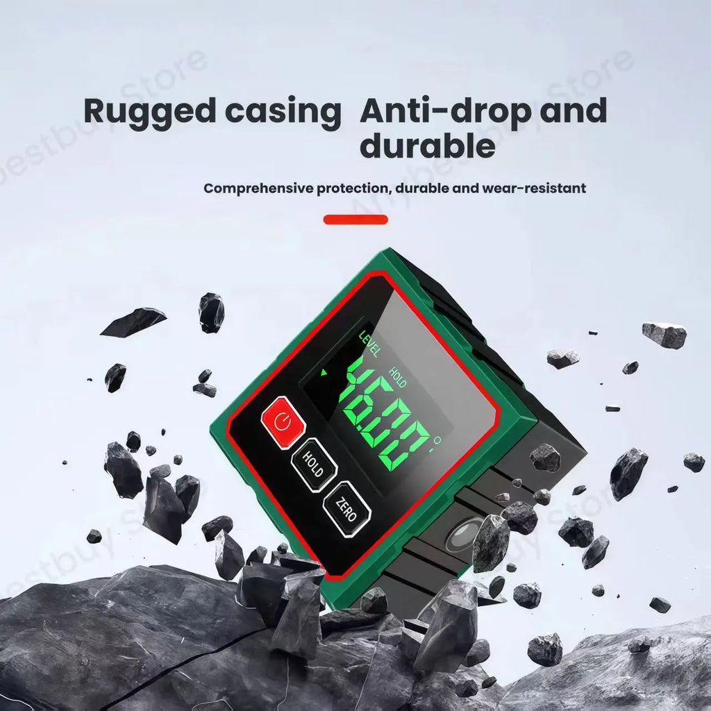 4-Sided Magnetic Electronic Inclinometer Digital Display Tilt Angle Gauge Portable High-precision Measurement Laser Level Ruler