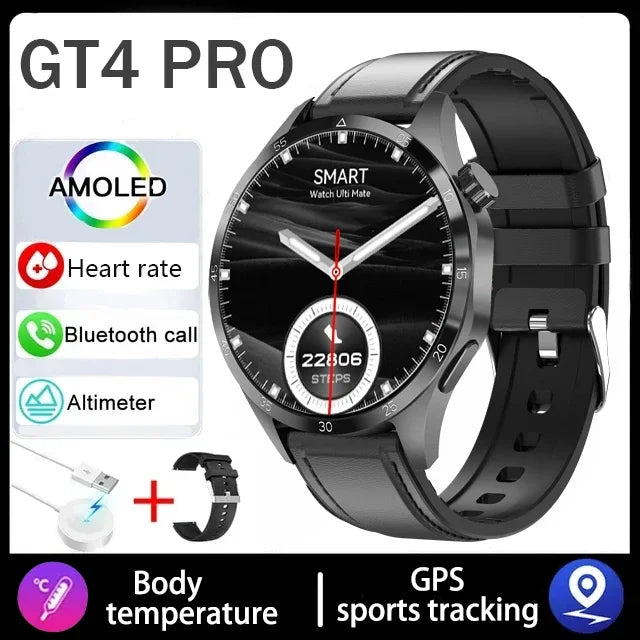 2025 Original Watch 4 Pro Men Women Full Touch Screen GPS Sport Fitness Watch Man IP67 Waterproof Bluetooth For Android IOS NWE