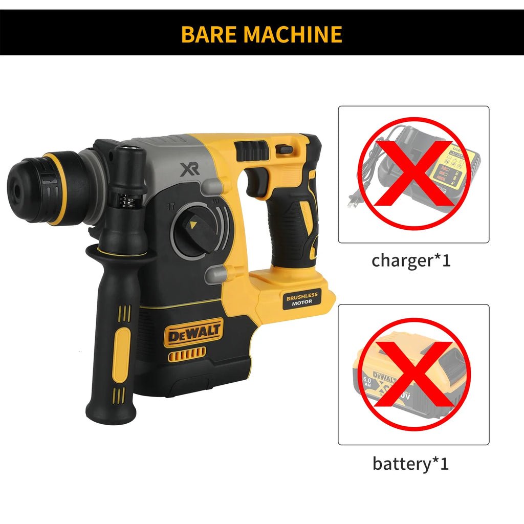DEWALT DCH263/DCH273 rotary percussion drill 18V/20V MAX SDS brushless 1 inch PLUS L-shaped woodworking impact drill（no battery）