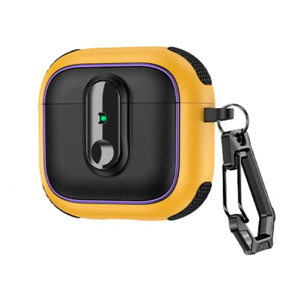 2025 Armor Lock Earphone Cover For AirPods 4 Pro2 3 2 1 Case TPU PC Shockproof Headphone Box For AirPods Pro 2 2nd 4th Cases