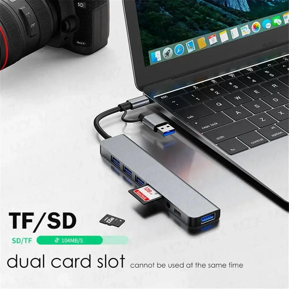 5Gbps USB 3.0 HUB USB C HUB USB C Docking Station High Speed Transmission OTG Adapter Splitter TYPE-C HUB For Laptop Macbook