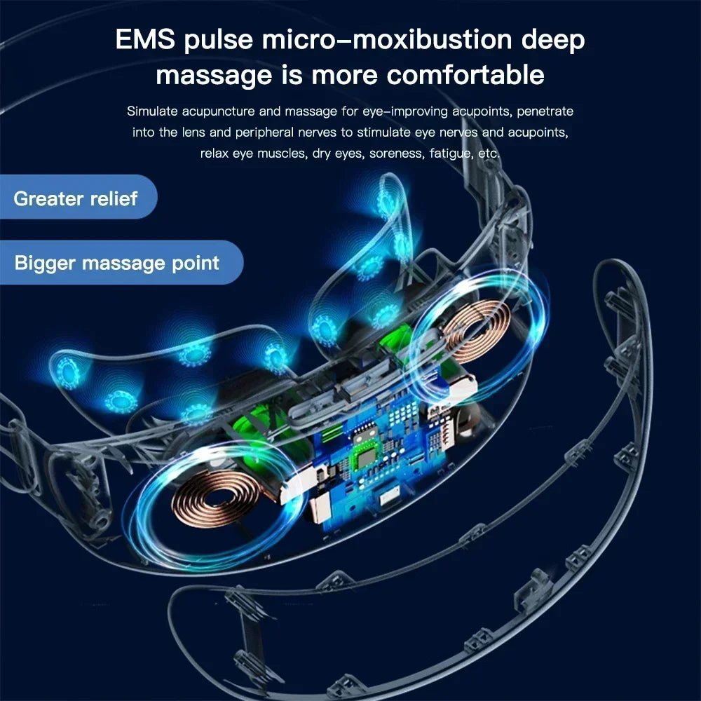 Intelligent Vision Recovery Training Device ems Eye Massage Eye Care Relax Fatigue Travel Rest Rest Child Restore Myopia Glasses