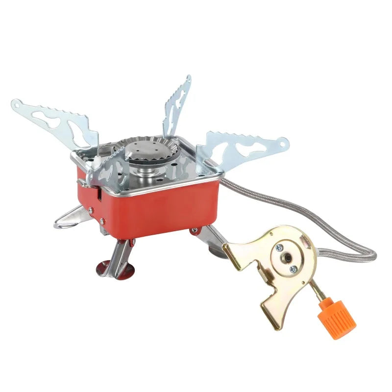 Portable Burner Camping Foldable Windproof Outdoor Gas Tank Stove for Backpacking Camping Hiking Picnic Camping Burner BBQ Grill
