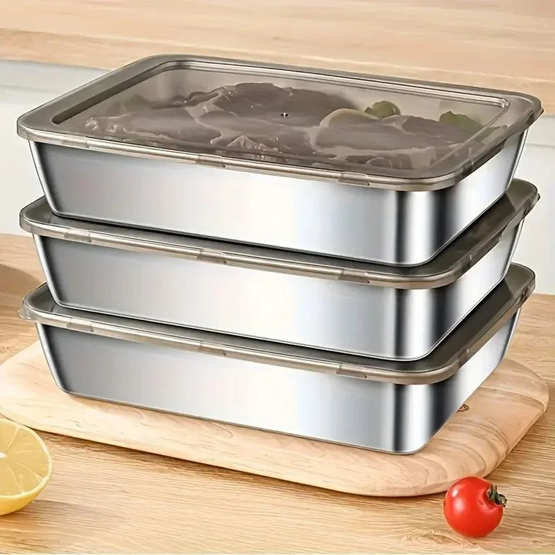 2026 5pcs Stainless Steel Food Storage Set - Leak - Proof Lids Durable & Easy  Sandwiches Fruits - Great for Home Parties