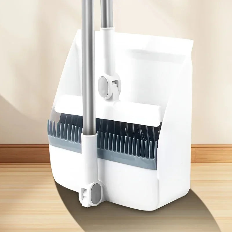 3-in-1 Rotatable Folding Magnetic Broom and Dustpan Cleaning Set, Lightweight Cleaning