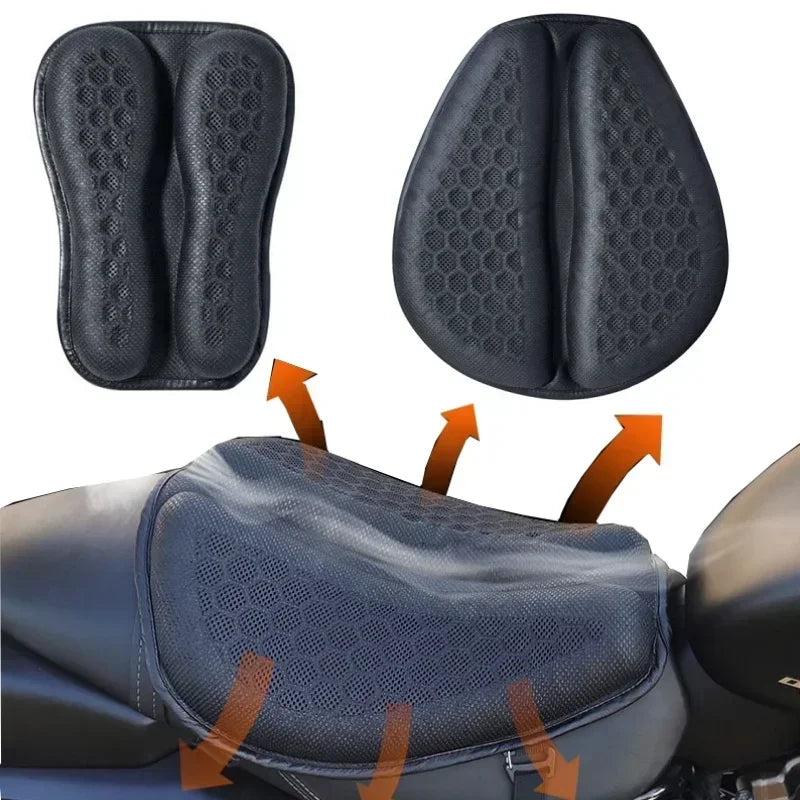Foldable Motorcycle Gel Seat Cushion 3D Honeycomb Structure Shock Breathable Motorcycle Gel Seat Pad Gel Cushion For Seat