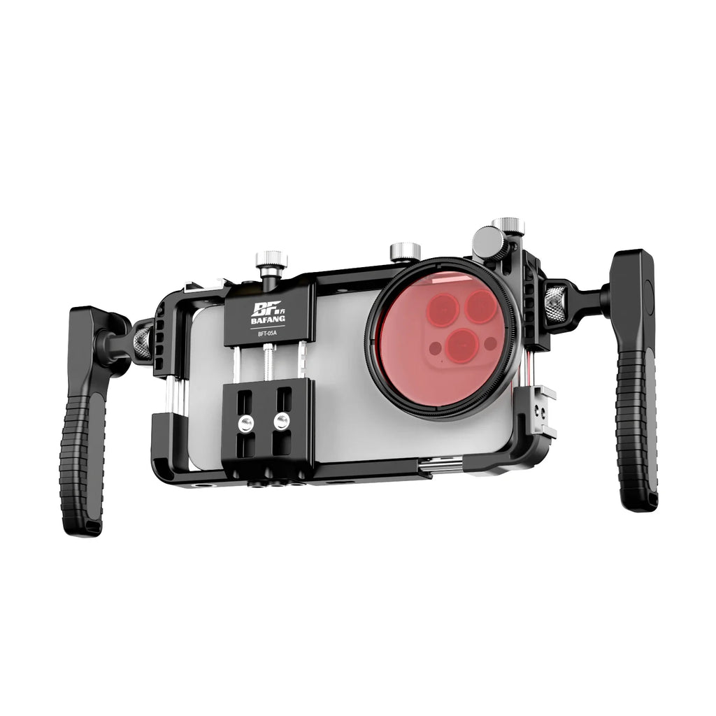 Universal Smartphone Video Rig with Handles 67mm Filter Adapter Phone Cage for iPhone 14 13 15 Pro Max Samsung S23 Ultra