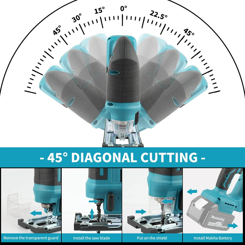 For Makita DJV182 Brushless Portable Carpenter Power Tool Jigsaw Electric Jig Cordless Barrel Handle Jigsaw Free Delivery