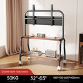 Stainless Steel Rolling Floor Mobile TV Stand for 32-75 Inch LCD LED Screen TVs TV Cart Holds up to 110Lbs Max VESA 600x400mm