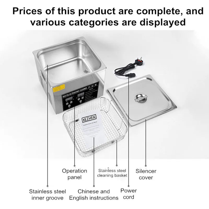 2025 New 3L Ultrasonic Cleaner Laboratory Dental Instrument Industry Hardware Derusting And Degreasing Auto Repair Motherboard
