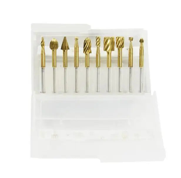 6/10pcs Set HSS Routing Router Drill Bits Set for Dremel Carbide Rotary Burrs Tools Wood Stone Metal Root Carving Milling Cutter
