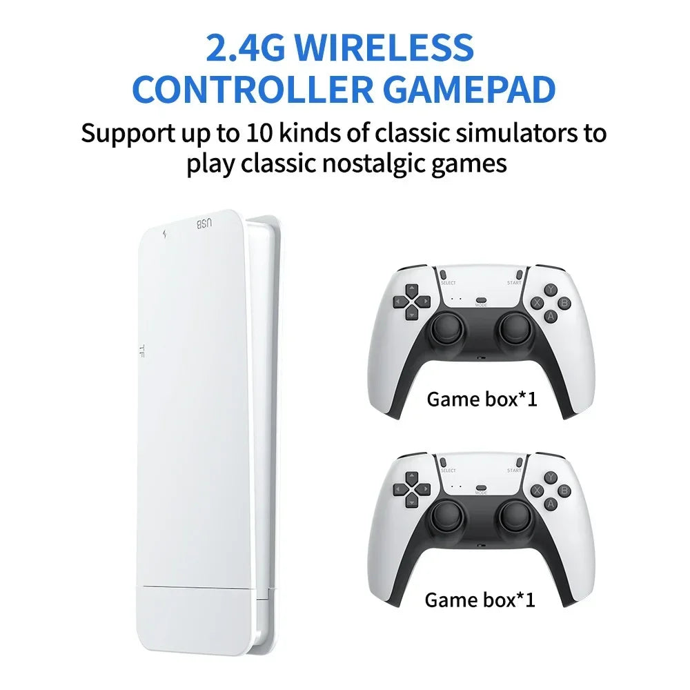 M15 Retro TV Game Console 2.4G Wireless Dual Controller 4K Game Stick 64GB 20000 Retro Games Retro Game Family Gift