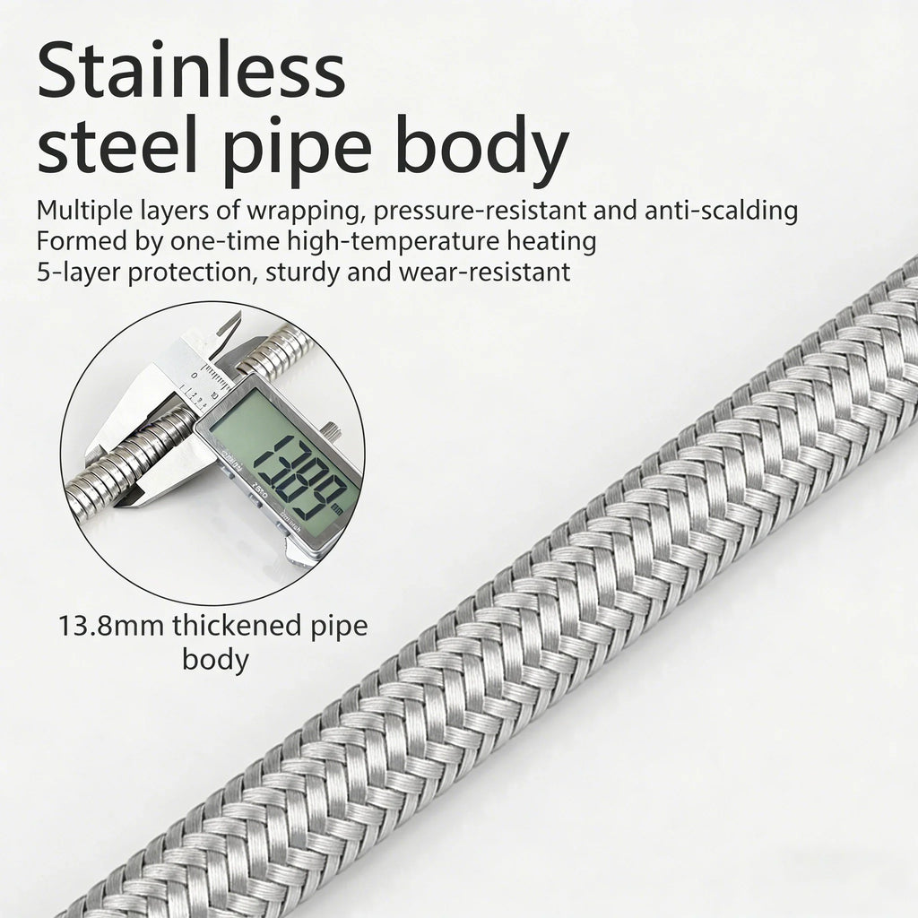 Spray hose, pressurized shower hose, explosion-proof water pipe, rain shower hose, thickened high-pressure shower hose ﻿