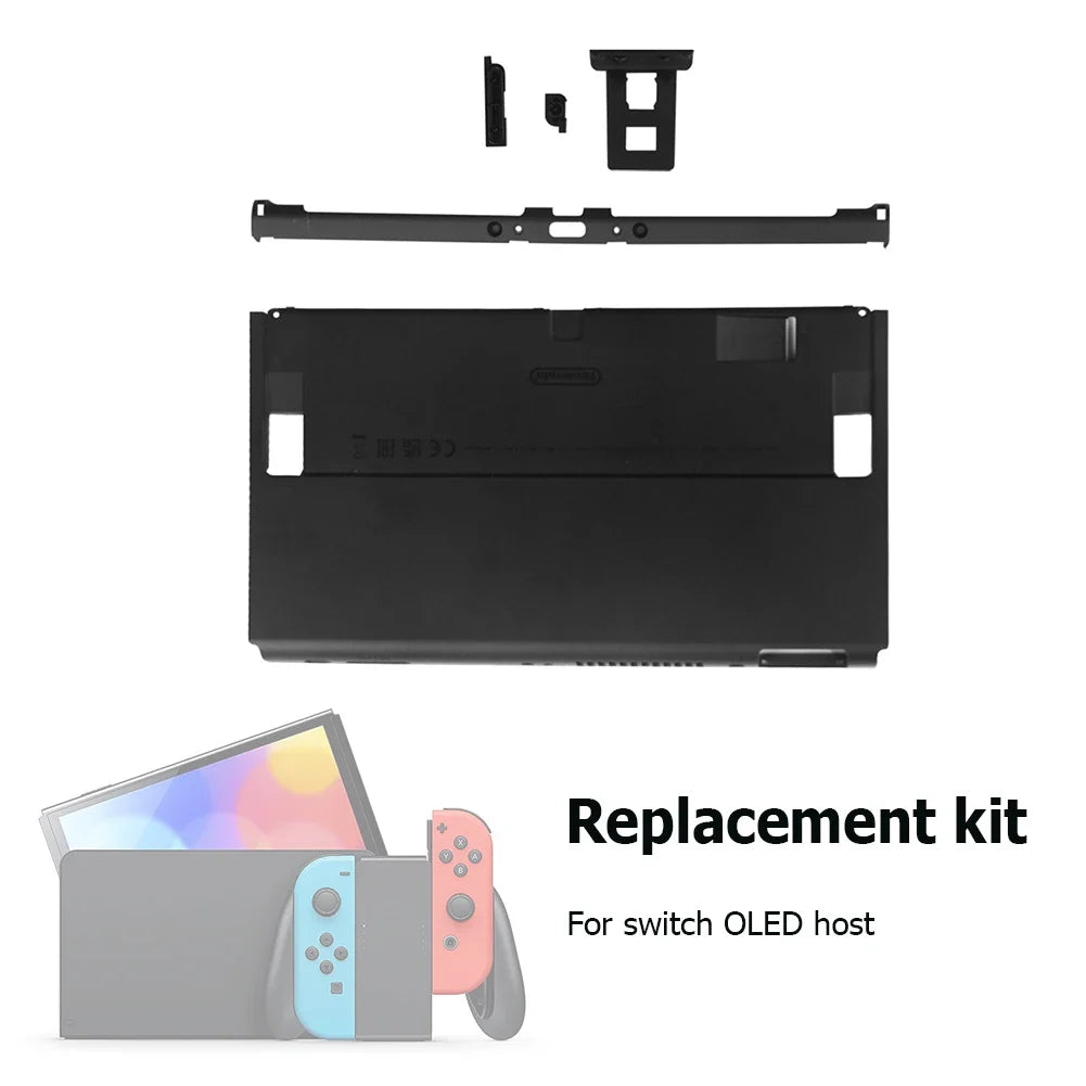 Faceplate for Switch OLED Housing Shell Backplate Cover Kits ABS Replacement Bottom Housing Shell Case Repair Parts Back Cover