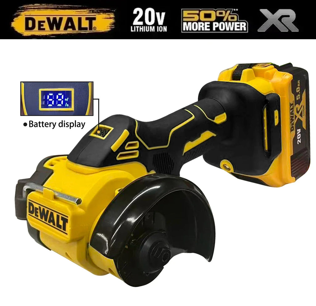 DeWALT Cordless 3 Inch Brushless Digital Display  Angle Grinder Polishing Grinding Machine Electric Cutting Tools 18V Battery