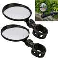 2pcs Adjustable Rotate Bicycle Auxiliary Rearview Mirror Handlebar Mount Wide-Angle Convex Cycling Rear View Mirrors Accessories