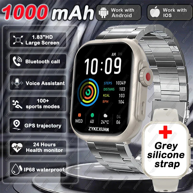 2026 Fashion Women Watch Ultra2 SE Smart Watches 1000mAh 1.85"AMOLED Full Touch Screen BT Call Smartwatch For Android IOS Ladie