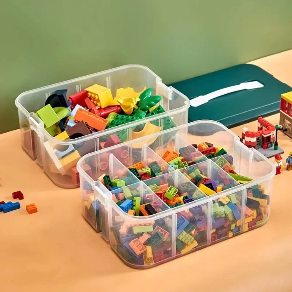 Stackable Classified Storage Box (NEW) - Transparent Dustproof Moisture-Proof Plastic | Perfect for Kids Lego Building Blocks