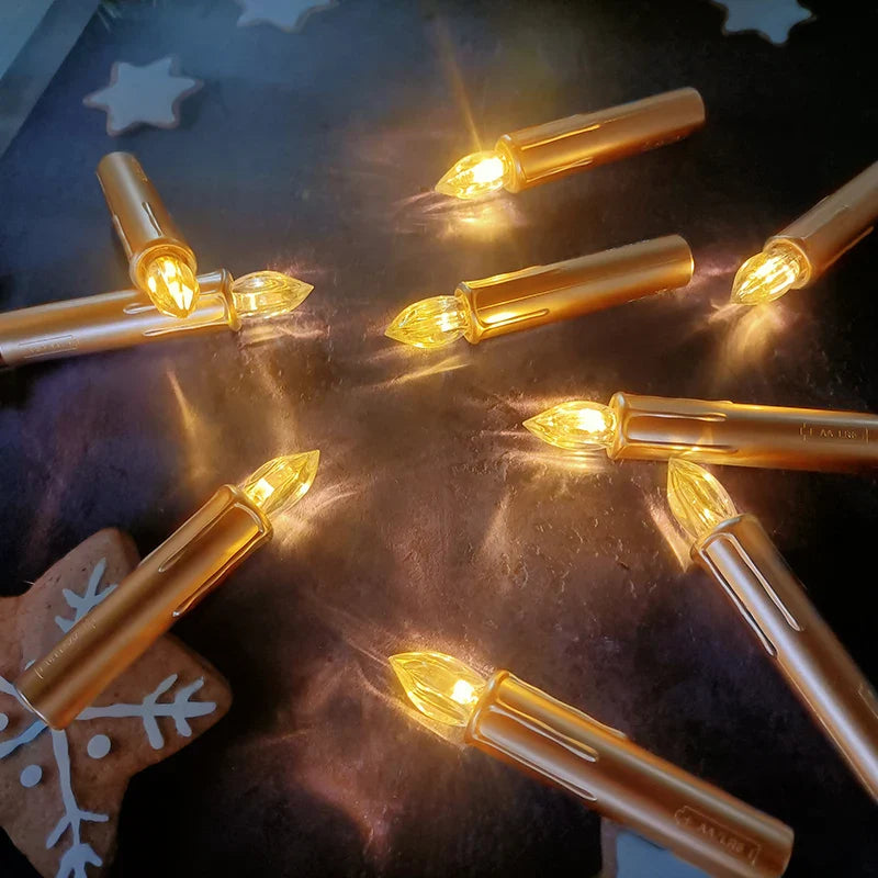 LED Candle Realistic Flickering Flame with Remote Timer Golden for Christmas Gift Set Home Decor Centerpiece Wedding Viral Decor