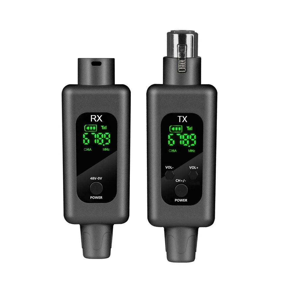 Wireless Microphone Transmitter & Receiver G-MARK WX70 XLR Adapter System For Wired Microphone Guitar Audio Mixer