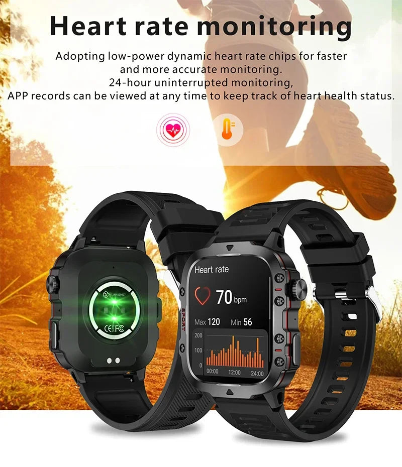 2026 New GPS Outdoor Sports Smart Watch Men Compass barometer Bluetooth call Health Monitoring Smartwatch For IOS Android Gift