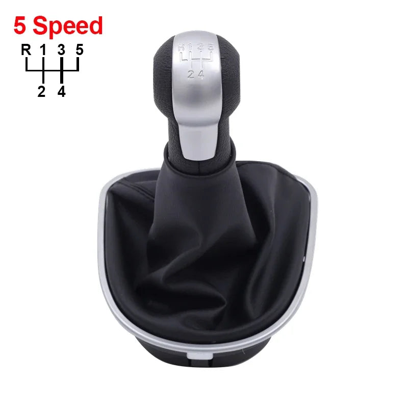 For Seat Leon MK2 1P (2005-2012) Altea XL (2004-2012) Toledo MK3 (2004-2009) Car Gear Stick Shift Knob with Leather Boot