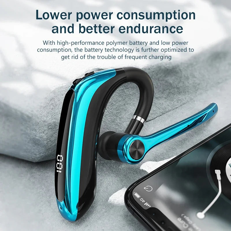 Wireless Headphones With Dual Microphon Bluetooth Earphone ENC Noise Cancelling Hands-free Headset Busines Auriculares Driving