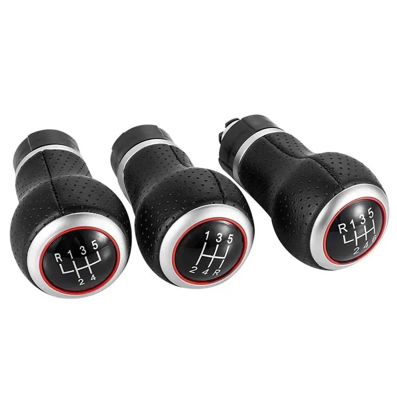 For Audi A3 S3 8p 2003-2013 A4 S4 Q5 S-Line 2007-2015 Leather Shifter Car Gear Shift Knob 12mm 5/6 Speed Handle
