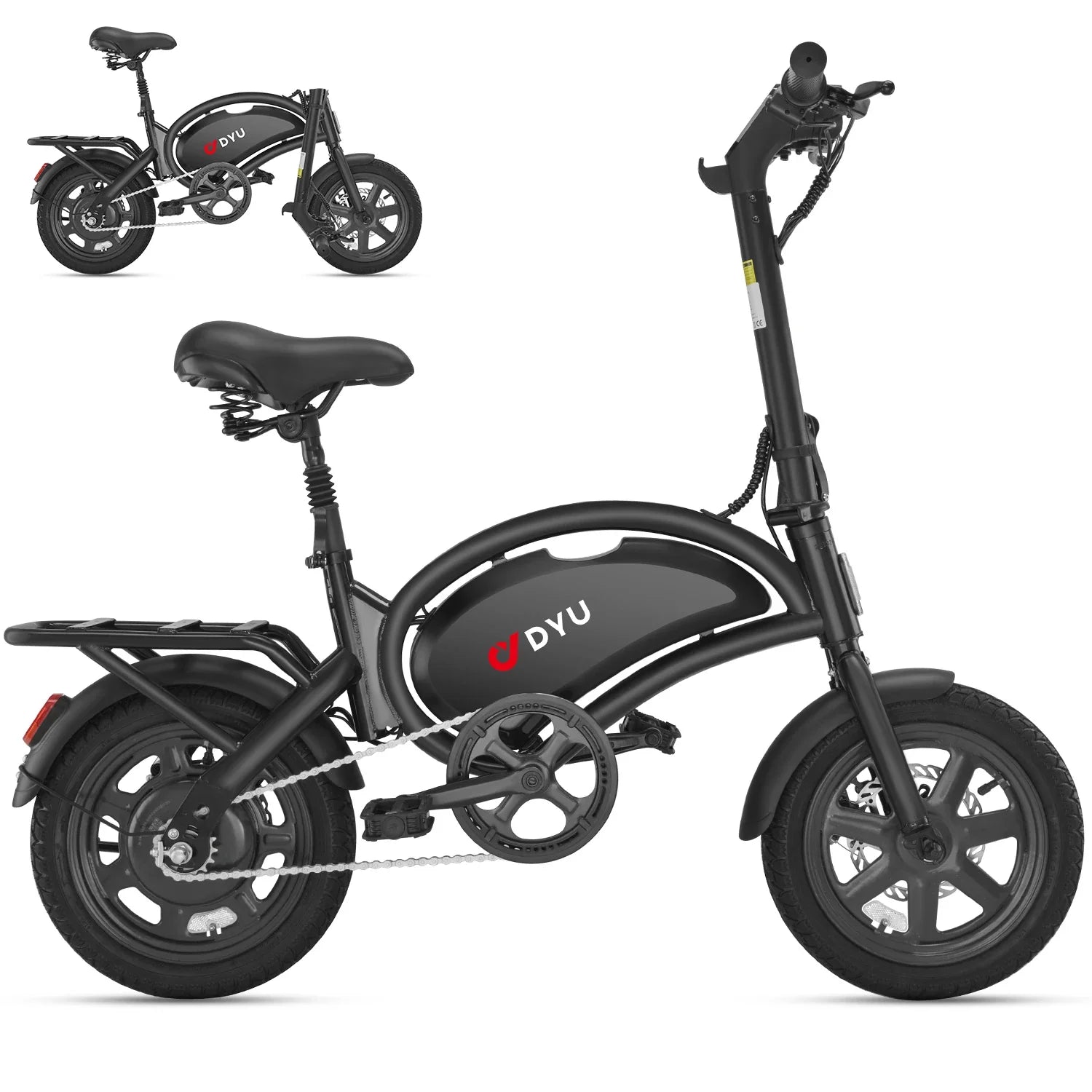 【1 Year Warranty】DYU D3F Electric Bicycle Peak 500W Motor 36V7.8AH Lithium Battery Electric Bike,20mph city E-bike UL2849