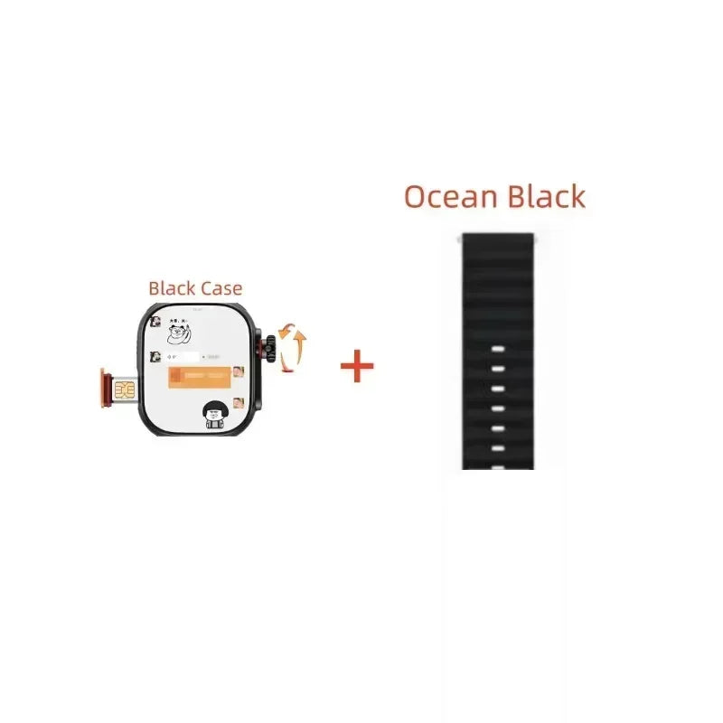 4G full network Android smart watch CDS9 with Wifi GPS SIM card Rotating camera Heart rate monitor Sports monitoring Google Play