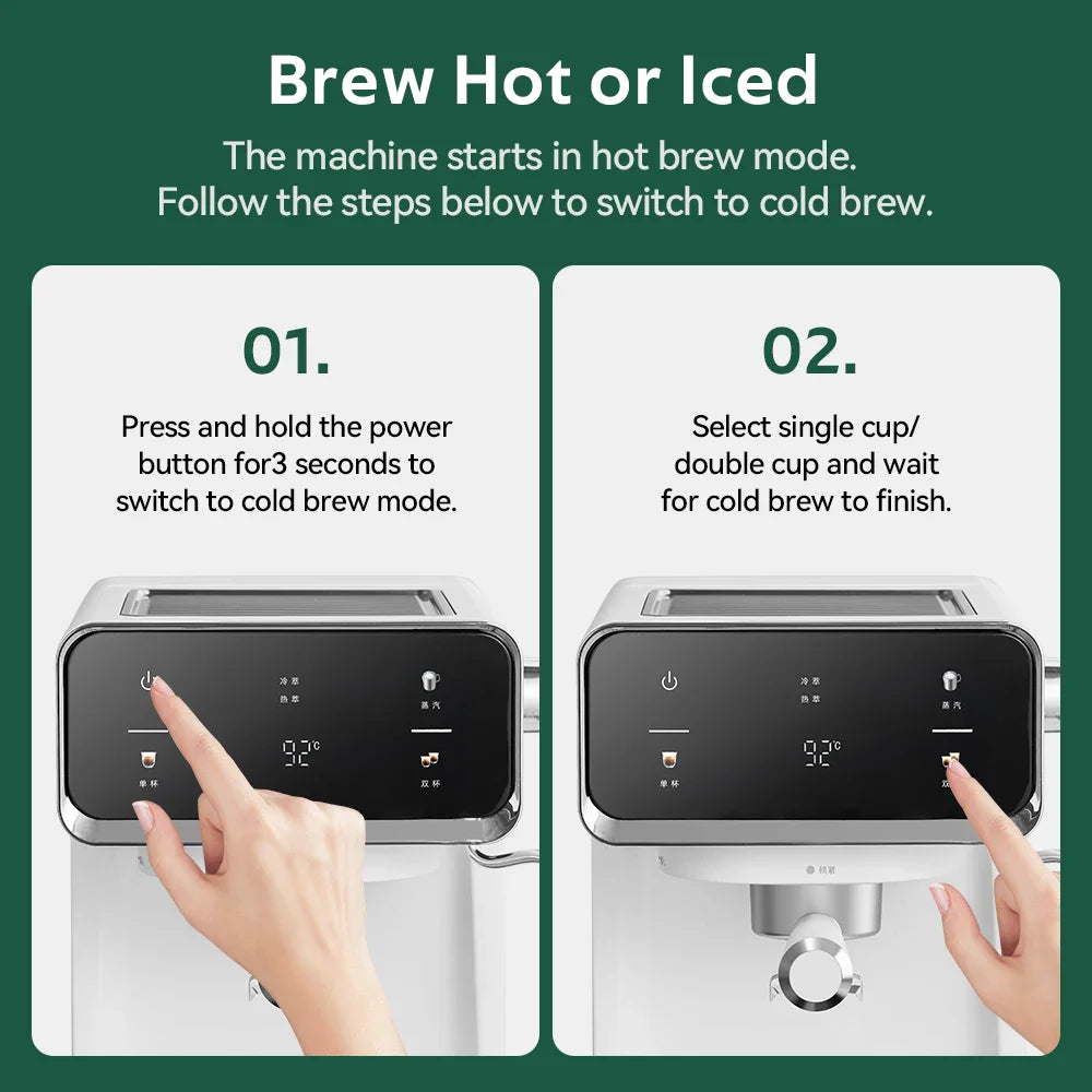 Coffee Maker Espresso Coffee Machine With Milk Frother Wand And Removable Water Tank PE3320A App