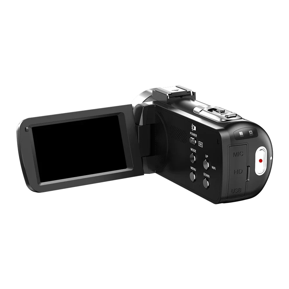 64MP 8K Video Camera Digital Recorder 18X Infrared Night Vision Camcorder 3.0 inch Rotate Touch Screen WIFI Livestreaming Webcam
