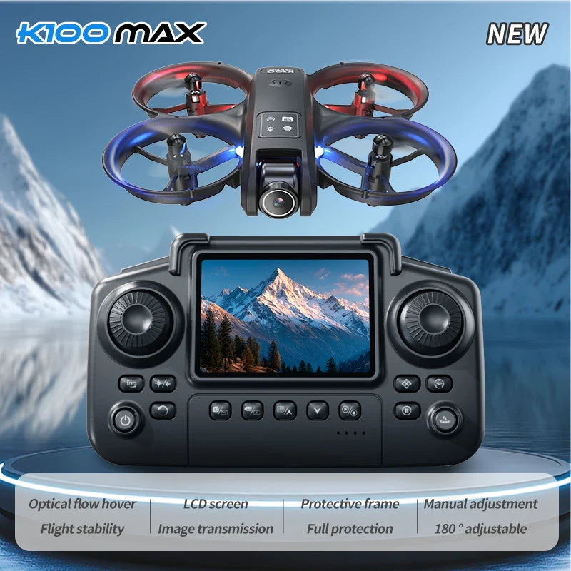 Upgrade K100 MAX HD 8K Drone Dual Cameras FPV Transmission Obstacle Avoidance Optical Flow Professional Aerial Photography Video