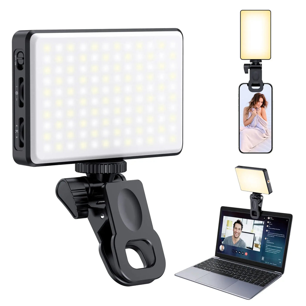 ST-120 LED Video Light Fill Light Rechargeable 3000 MAh CRI95 Portable Mini Selfie Light 2500-9000K Ajusted 3 Light Modes